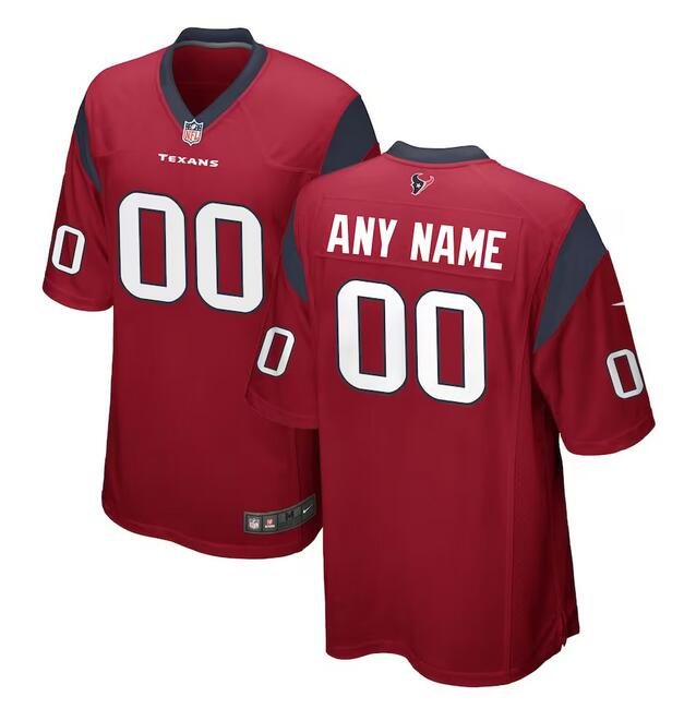 Men's Houston Texans Active Player Custom Red Stitched Game Jersey Men's Houston Texans Active Player Custom Red Stitched Game Jersey